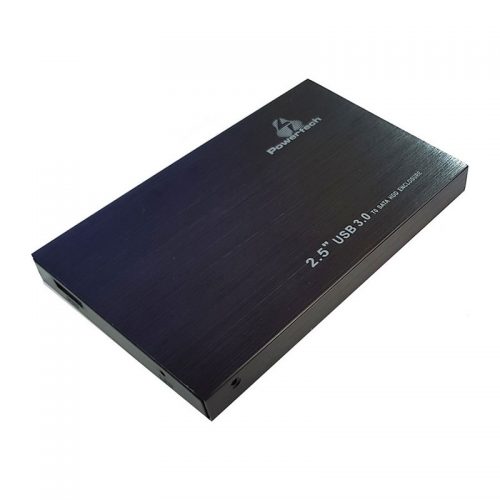POWERTECH Εξωτερική θήκη για HDD 2.5″, SATA III, USB 3, up to 2TB, Μαύρη