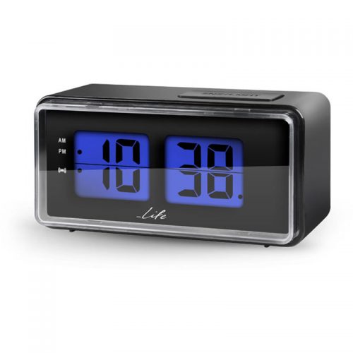 Ψηφιακό ρολόι / ξυπνητήρι με οθόνη LCD και retro flip design LIFE