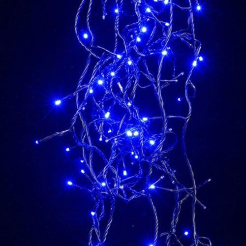 100 LED Μπλε Χριστουγεννιάτικα Λαμπάκια Με Πρόγραμμα