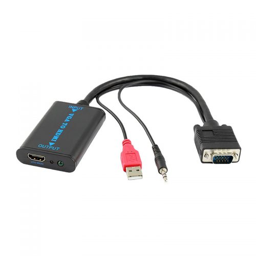 Μετατροπέας από VGA-USB-3.5mm audio jack σε HDMI 1.4V 0.2m Powertech
