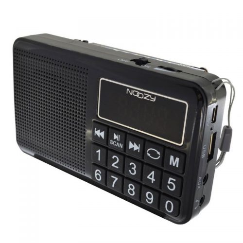 Φορητό Ραδιόφωνο 3W με υποδοχή USB, Κάρτα μνήμης, Audio-in και επαναφορτιζόμενη μπαταρία Noozy