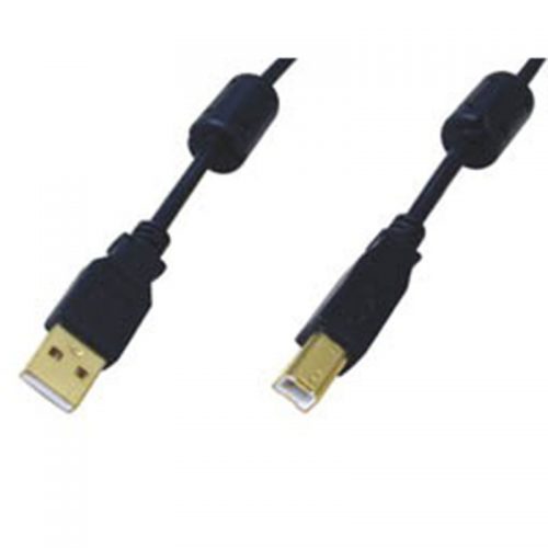 Καλώδιο USB High Speed AM BM Μαύρο / Επίχρυσες επαφές φερρίτη 5m