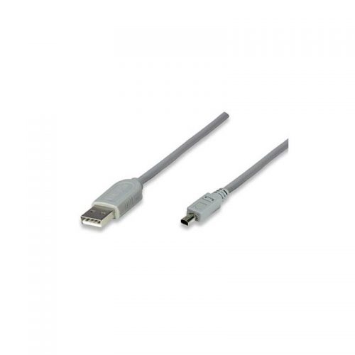 Manhattan USB 2.0 Καλώδιο USB-A Αρσενικό- mini USB-A Αρσενικό 1.8m